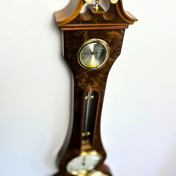 Comitti of London Regency Barometer With Clock