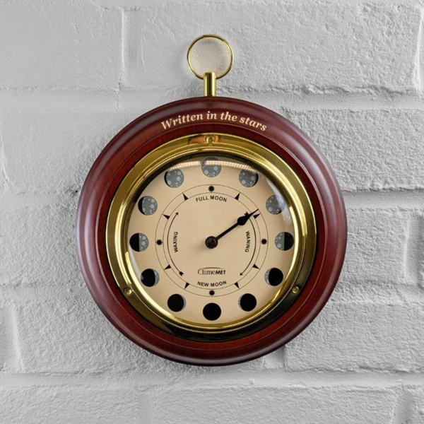 ClimeMET CM4016 Traditional Wooden Moon Clock