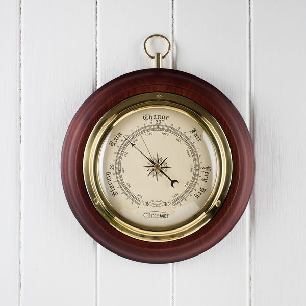 ClimeMET CM4202 Traditional Wooden Barometer