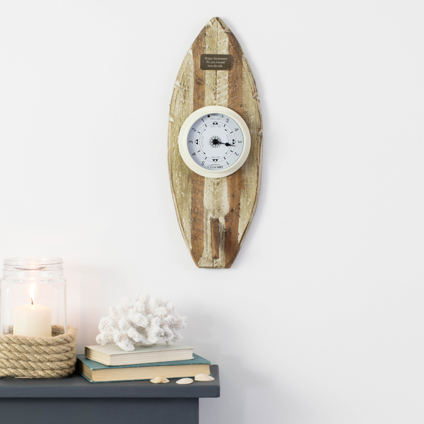 ClimeMET 'Surf's Up' Surfboard With Clock Or Tide Clock