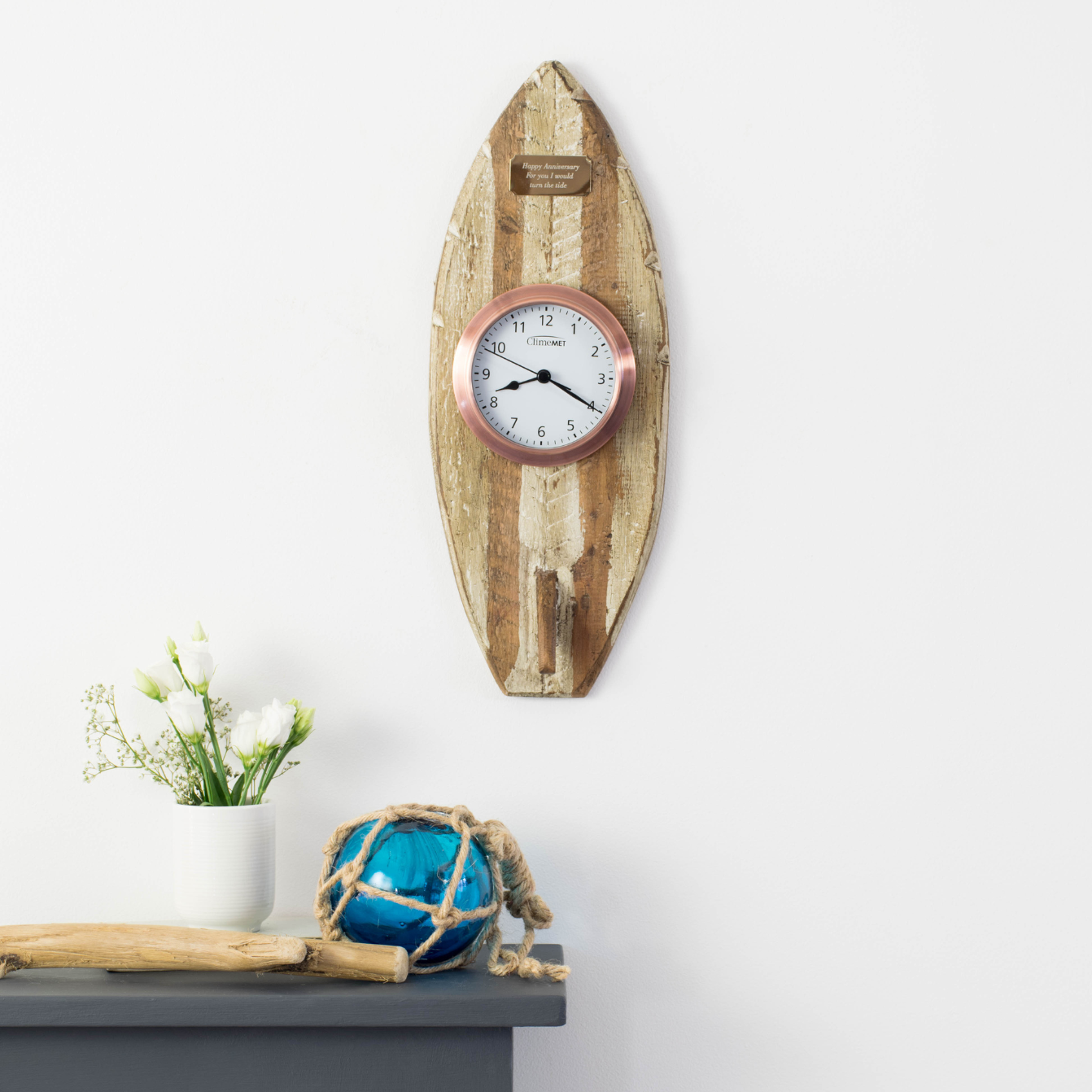 ClimeMET 'Surf's Up' Surfboard With Clock Or Tide Clock