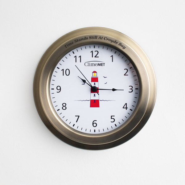 ClimeMET CM4120 Red Lighthouse Wall Clock