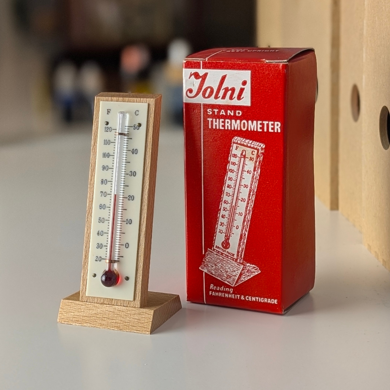 Jolni Wooden Stand Thermometer Secondary image