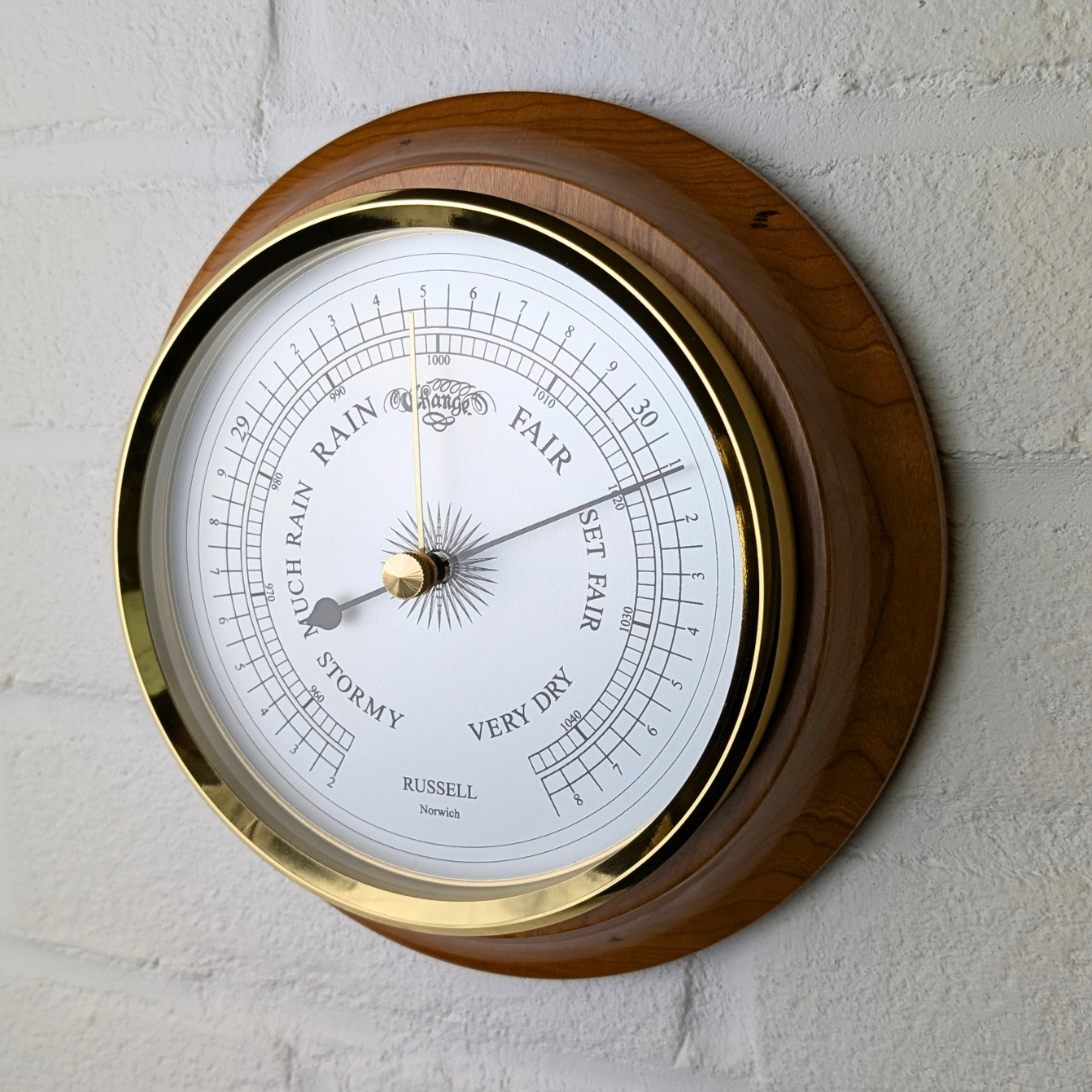 Russell Scientific 6-inch Cherry Barometer Main image