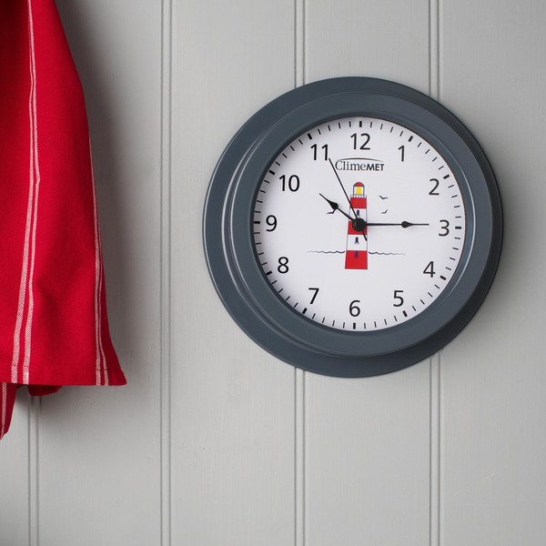 ClimeMET CM4120 Red Lighthouse Wall Clock