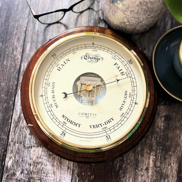 Comitti of London Bracket Barometer with 8" Dial