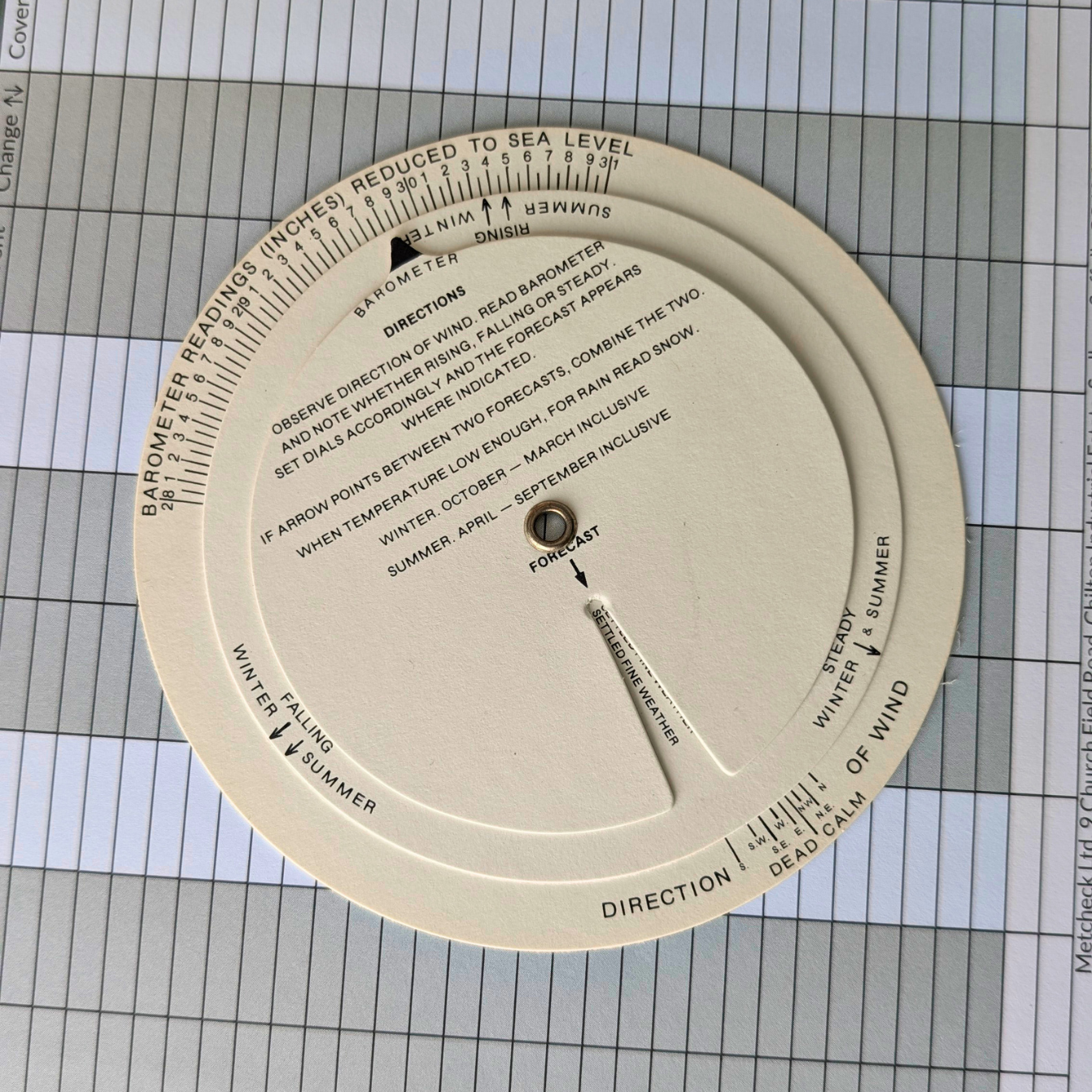 Metchicsdeck Roche Metcheck Companion Weather Forecaster