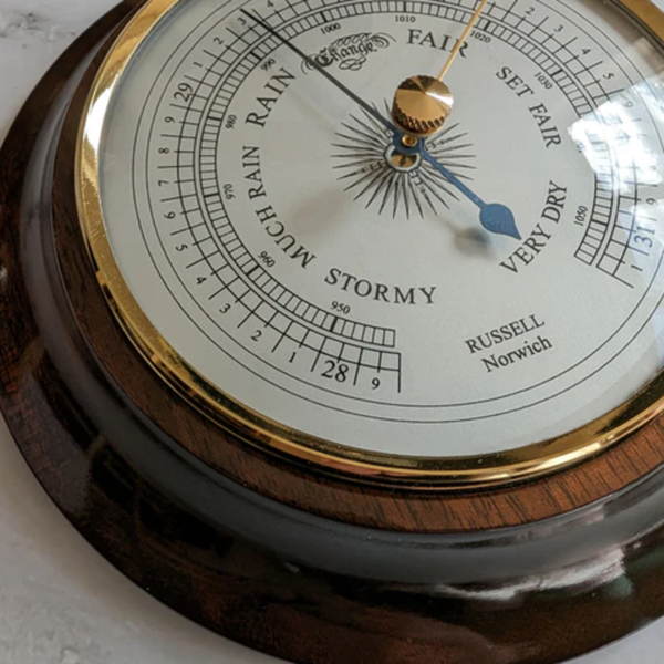 Russell Scientific 4-inch Mahogany Barometer