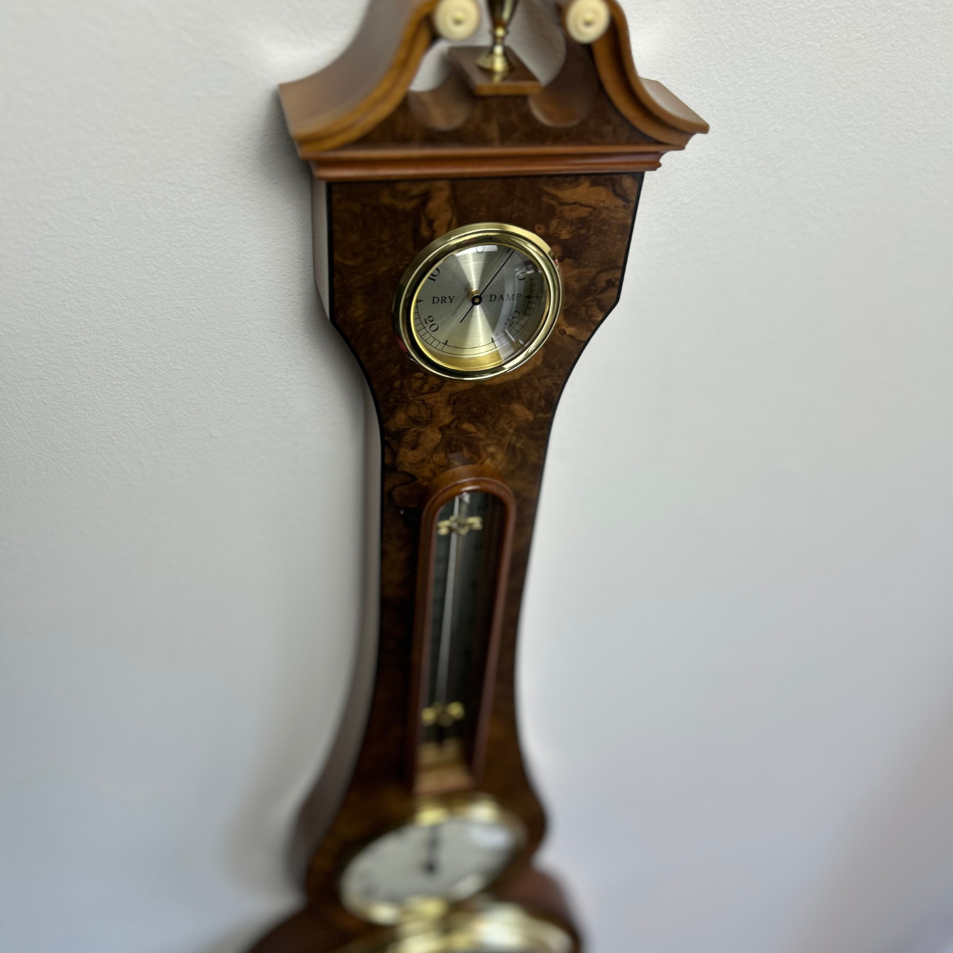 Comitti of London Regency Barometer With Clock Secondary image