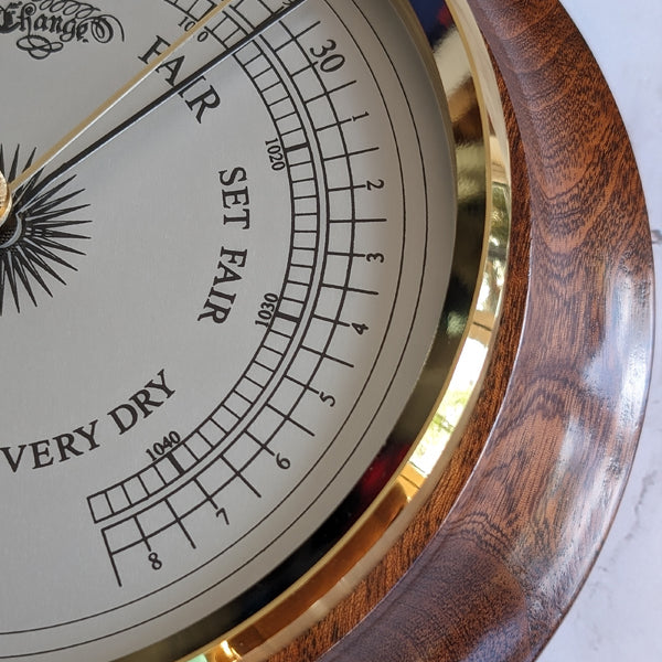 Russell Scientific 6-inch Mahogany Barometer - Metcheck