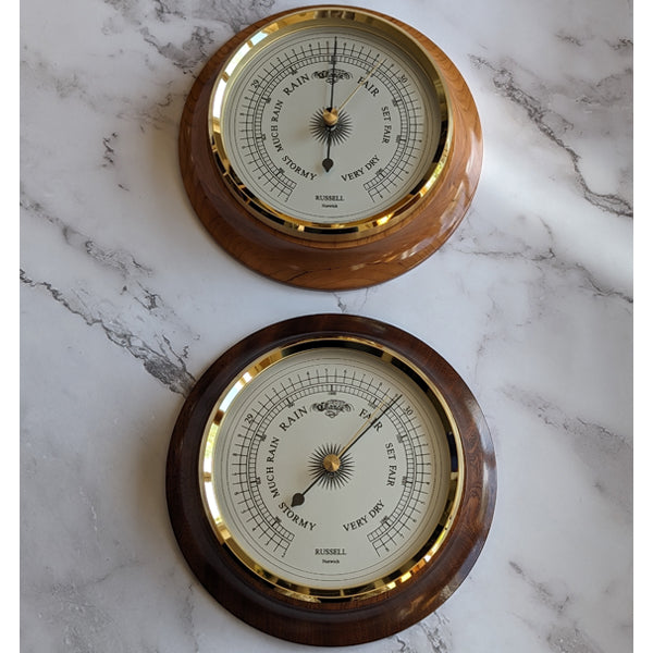 Russell Scientific 6-inch Cherry & Mahogany Barometer - Metcheck