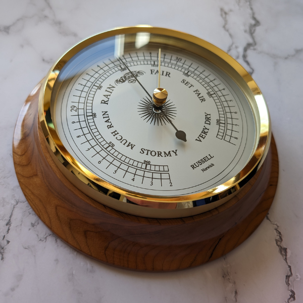 Russell Scientific 6-inch Cherry Barometer
